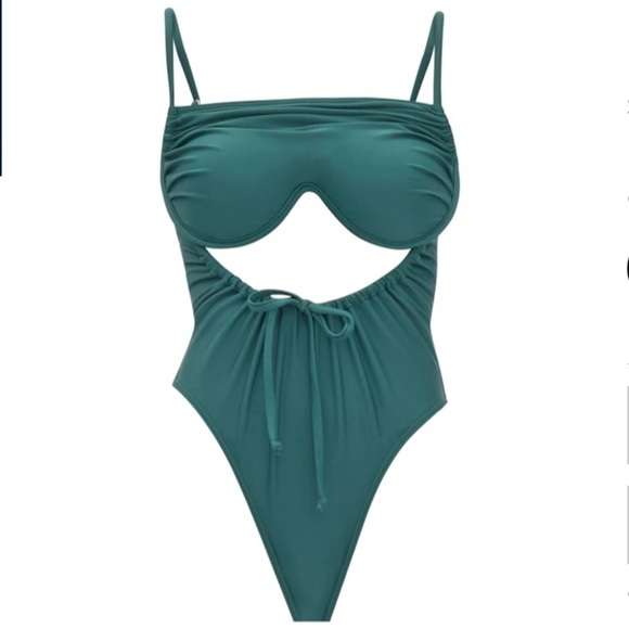 Andrea Iyamah NWT Swimsuit Tiaca One Piece Swimsuit Convertible Neckline Cutouts - Picture 8 of 8
